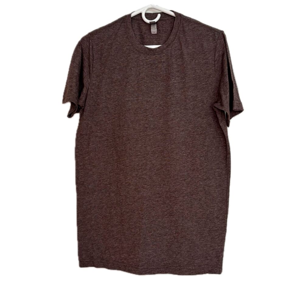 Next Level Apparel Medium Brown Plain Crewneck Unisex Premium T-Shirt Super Soft